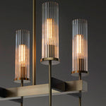 Vallon Channel Glass Linear Chandelier 47"