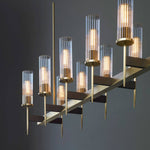 Vallon Channel Glass Linear Chandelier 60"