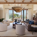 Ghiaccio Handcrafted Glass Round Chandelier