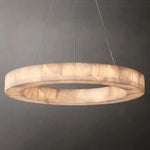 Rivage Veined Alabaster Round Chandelier 31"