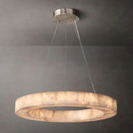 Rivage Veined Alabaster Round Chandelier 31"
