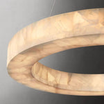 Rivage Veined Alabaster Round Chandelier 31"
