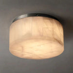 Rivage Veined Alabaster Round Flush Mount