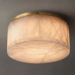 Rivage Veined Alabaster Round Flush Mount