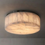 Rivage Veined Alabaster Round Flush Mount