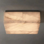 Rivage Veined Alabaster Square Flush Mount