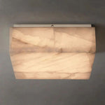 Rivage Veined Alabaster Square Flush Mount