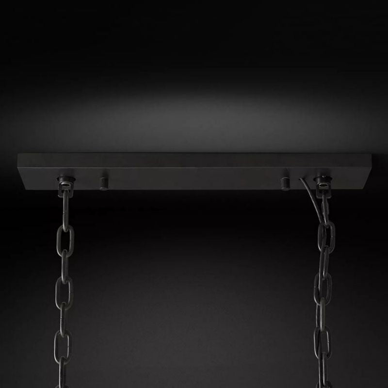 Harlow Faceted Crystal Rectangle Chandelier 62"