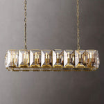 Harlow Faceted Crystal Rectangle Chandelier 54"