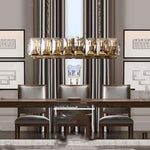 Harlow Faceted Crystal Rectangle Chandelier 54"