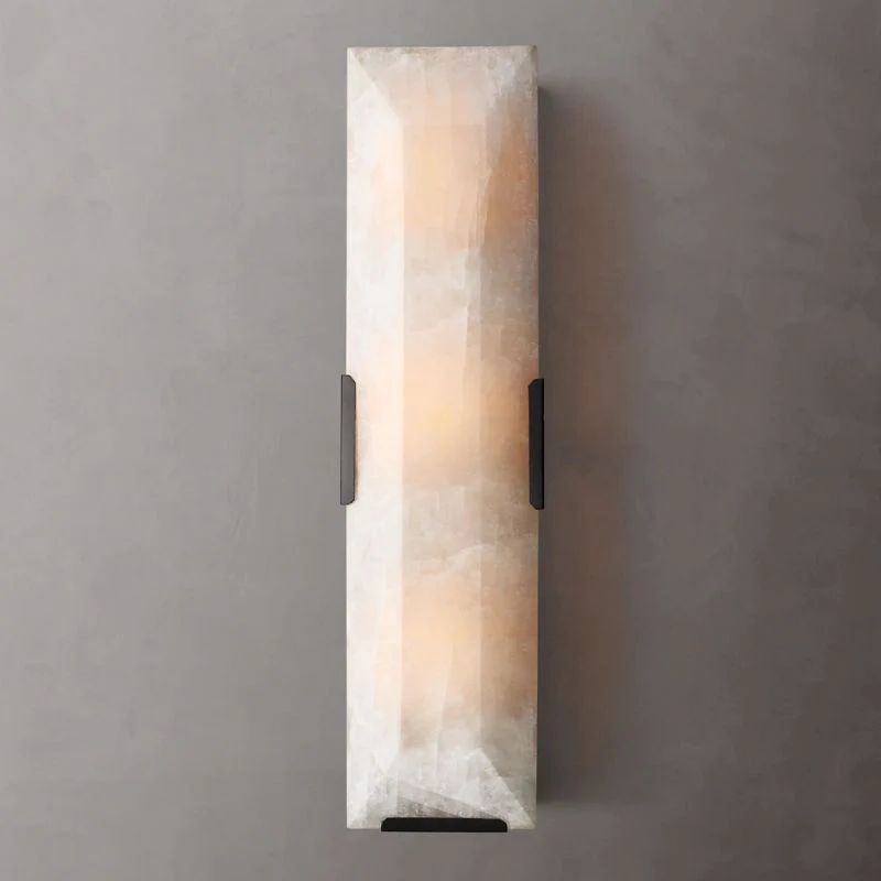 Harlow Faceted Calcite Linear Wall Sconce