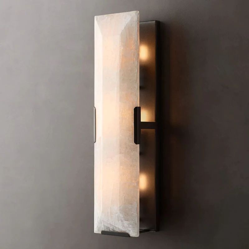 Harlow Faceted Calcite Linear Wall Sconce