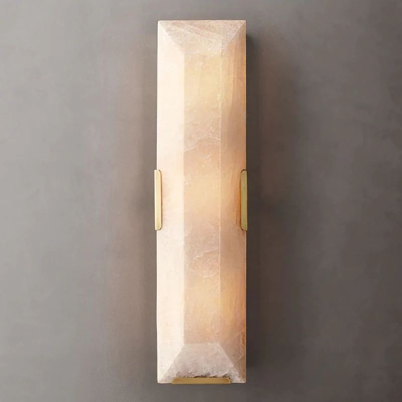 Harlow Faceted Calcite Linear Wall Sconce