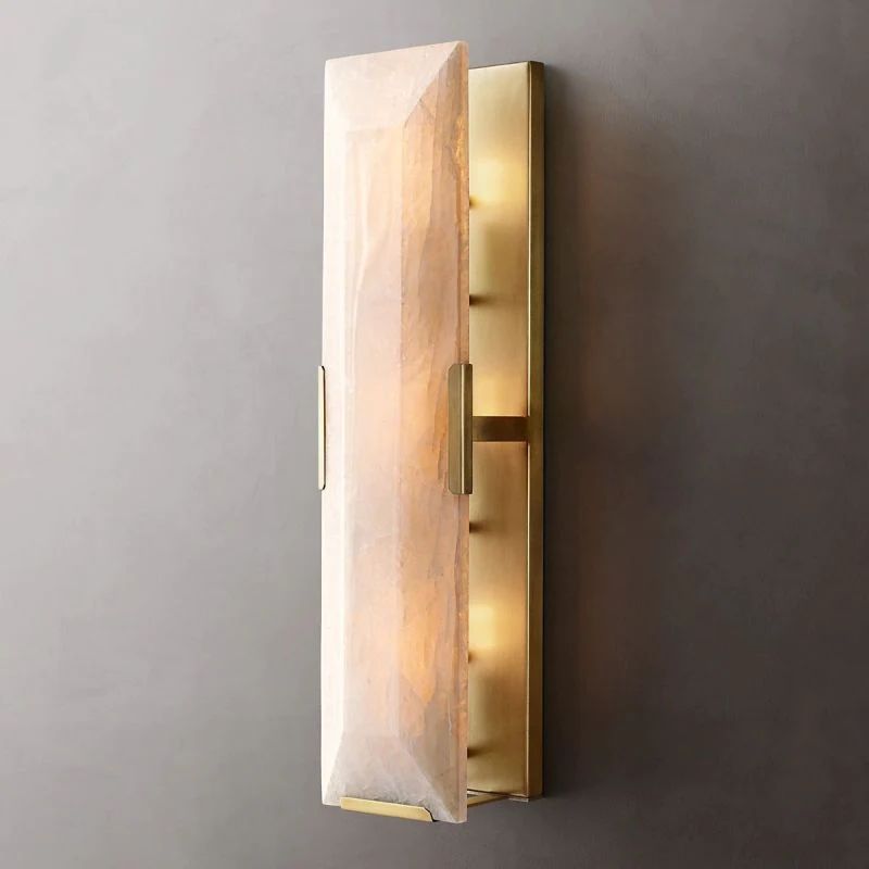 Harlow Faceted Calcite Linear Wall Sconce