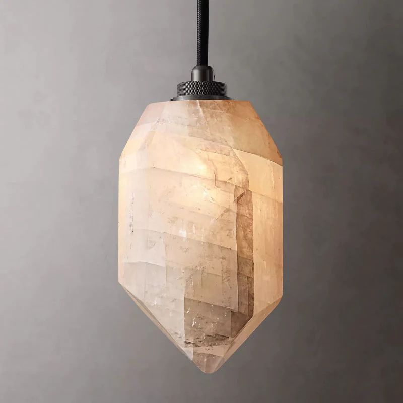 Harlow Faceted Calcite Pendant Light