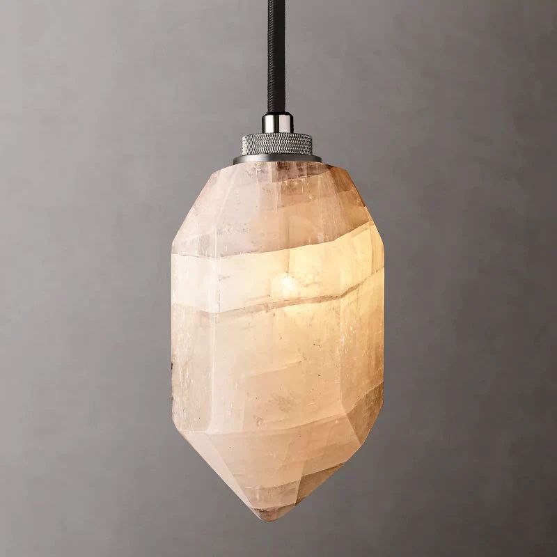 Harlow Faceted Calcite Pendant Light
