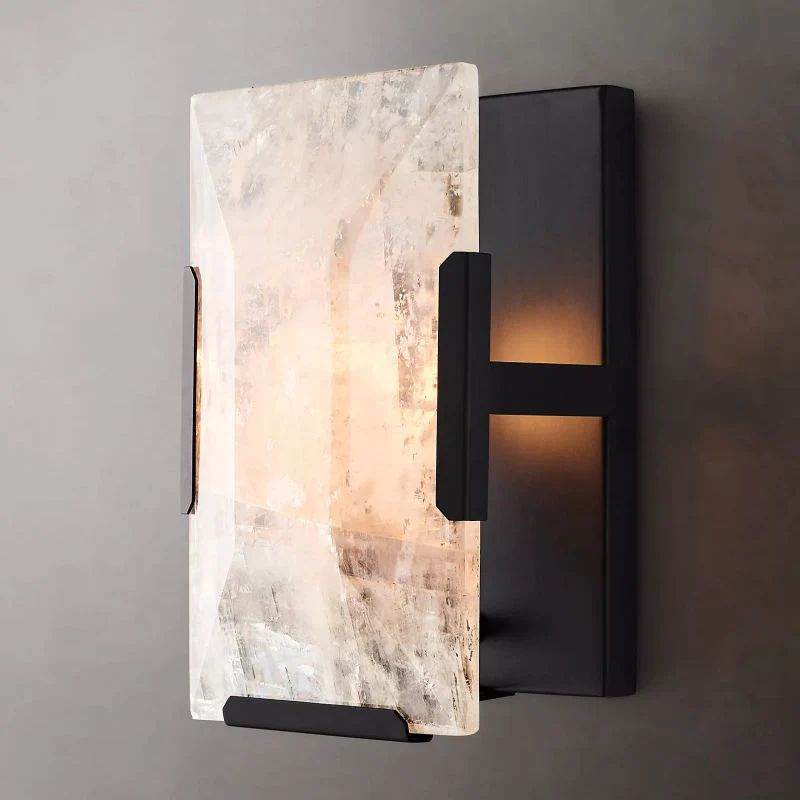 Harlow Faceted Calcite Wall Sconce