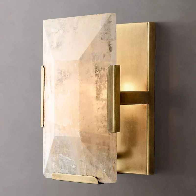 Harlow Faceted Calcite Wall Sconce