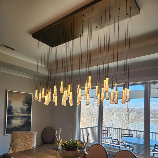 Soltaire Raindrop Crystal Linear Chandelier