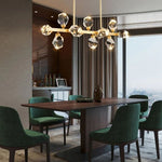 Angle Faceted Crystal Linear Chandelier
