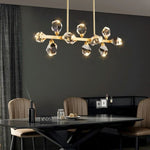 Angle Faceted Crystal Linear Chandelier