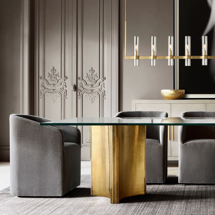 Ravelle Luxe Glass Linear Chandelier 73"