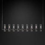 Ravelle Luxe Glass Linear Chandelier 73"