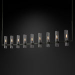 Ravelle Luxe Glass Linear Chandelier 73"