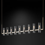 Ravelle Luxe Glass Linear Chandelier 73"