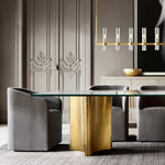 Ravelle Luxe Glass Linear Chandelier 73"