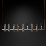 Ravelle Luxe Glass Linear Chandelier 73"