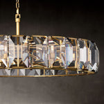 Harlow Faceted Crystal Round Chandelier 43"