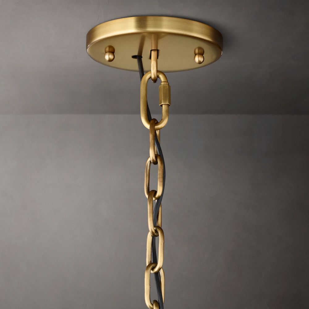 Harlow Faceted Crystal Round Chandelier 43"
