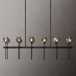 Boule De Crystal Double Linear Chandelier 60"