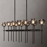 Boule De Crystal Double Linear Chandelier 60"