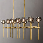 Boule De Crystal Double Linear Chandelier 60"