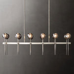 Boule De Crystal Double Linear Chandelier 60"
