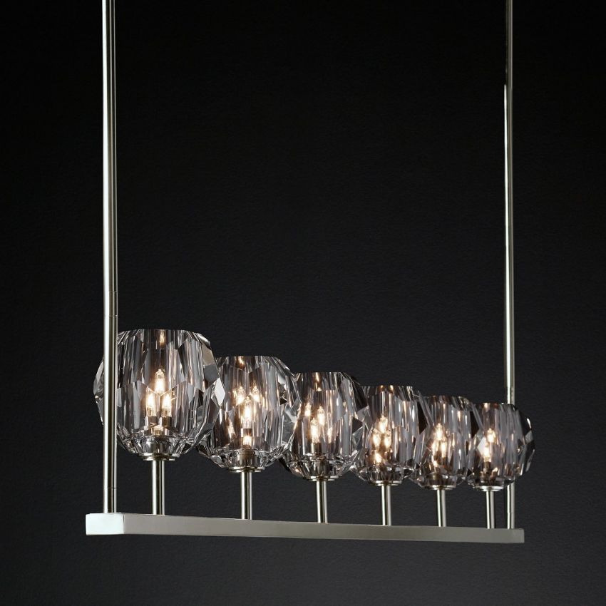 Boule De Crystal Linear Chandelier 60"