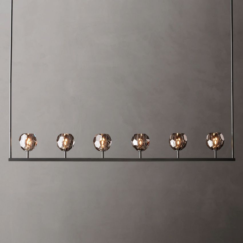 Boule De Crystal Linear Chandelier 60"