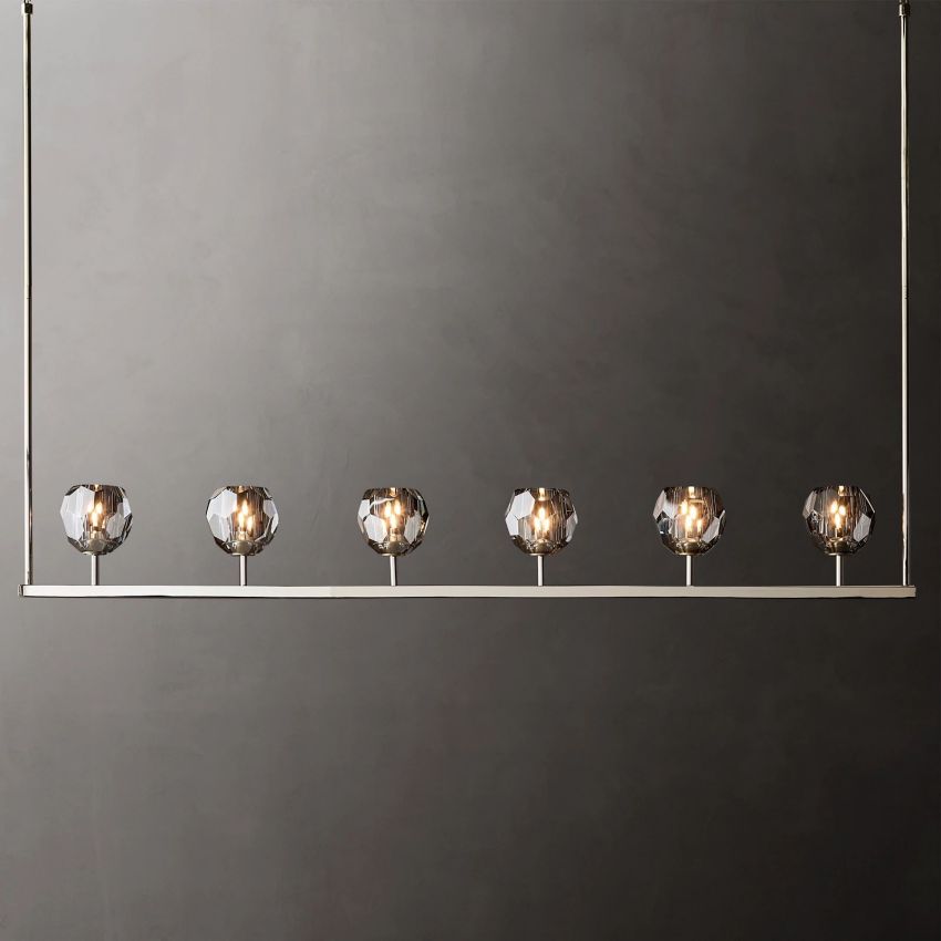 Boule De Crystal Linear Chandelier 60"