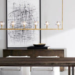 Boule De Crystal Linear Chandelier 60"