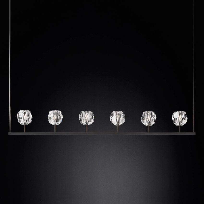 Boule De Crystal Linear Chandelier 60"