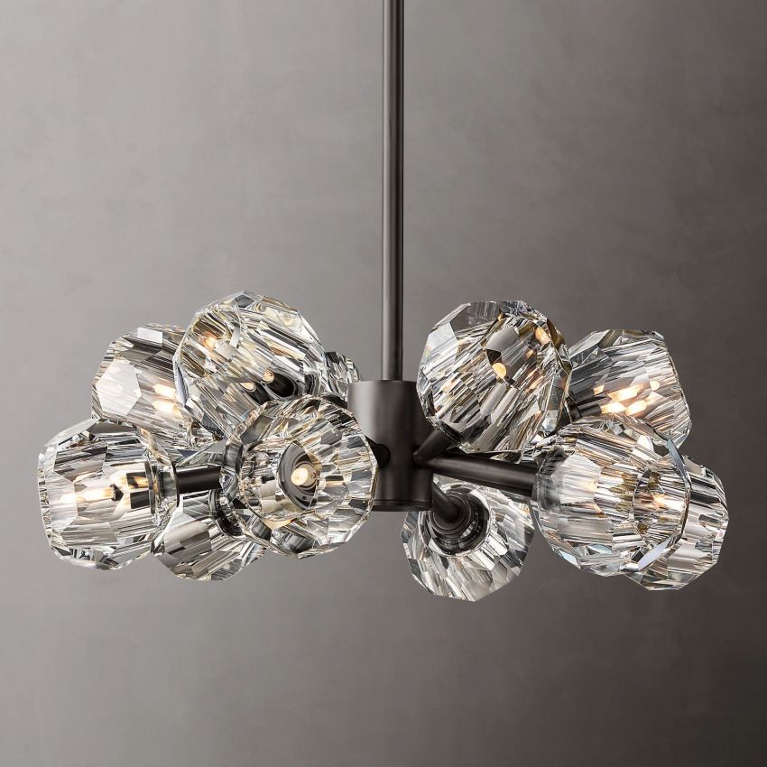 Boule De Crystal Round Chandelier 24"