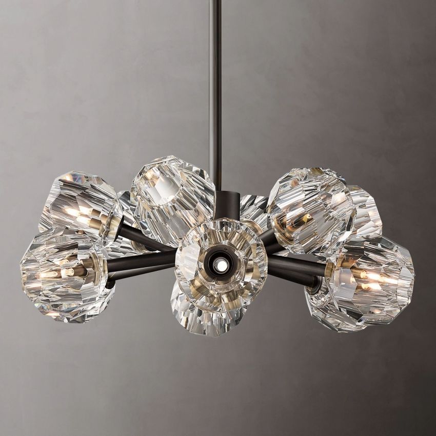 Boule De Crystal Round Chandelier 24"