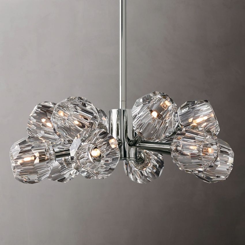 Boule De Crystal Round Chandelier 24"