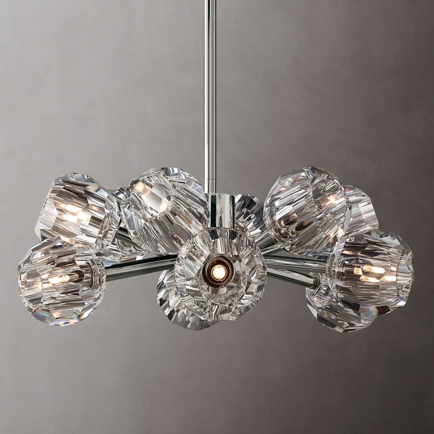 Boule De Crystal Round Chandelier 24"