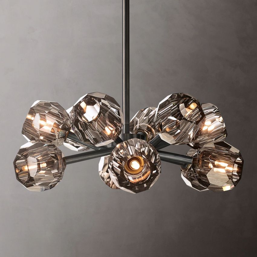 Boule De Crystal Round Chandelier 24"