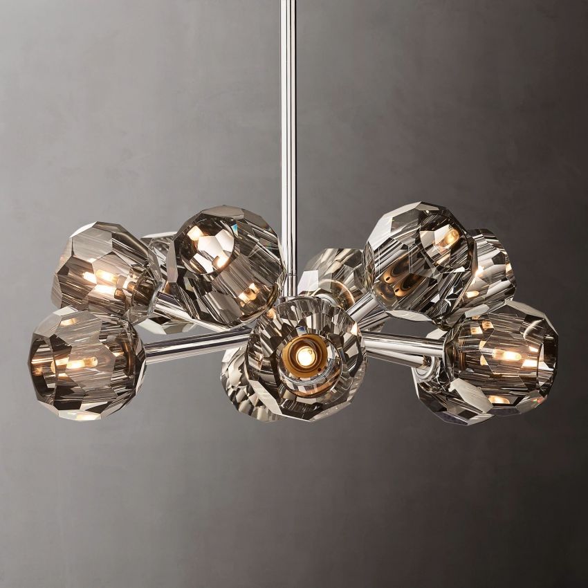 Boule De Crystal Round Chandelier 24"