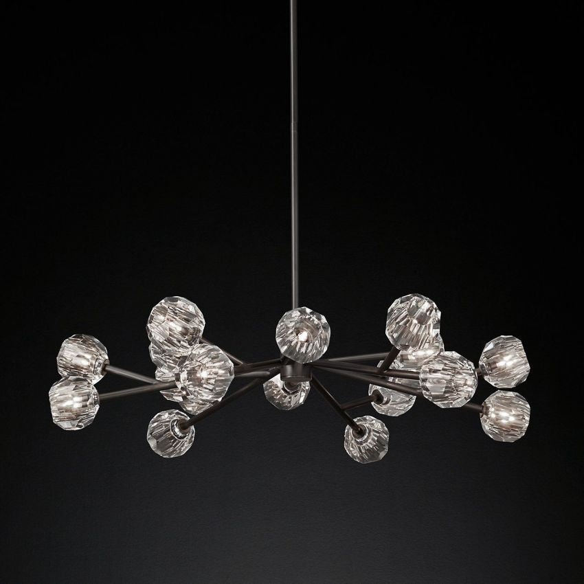Boule De Crystal Round Chandelier 48"