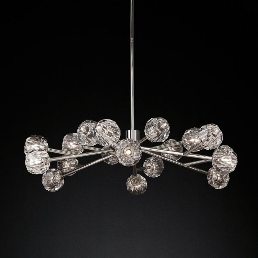 Boule De Crystal Round Chandelier 48"